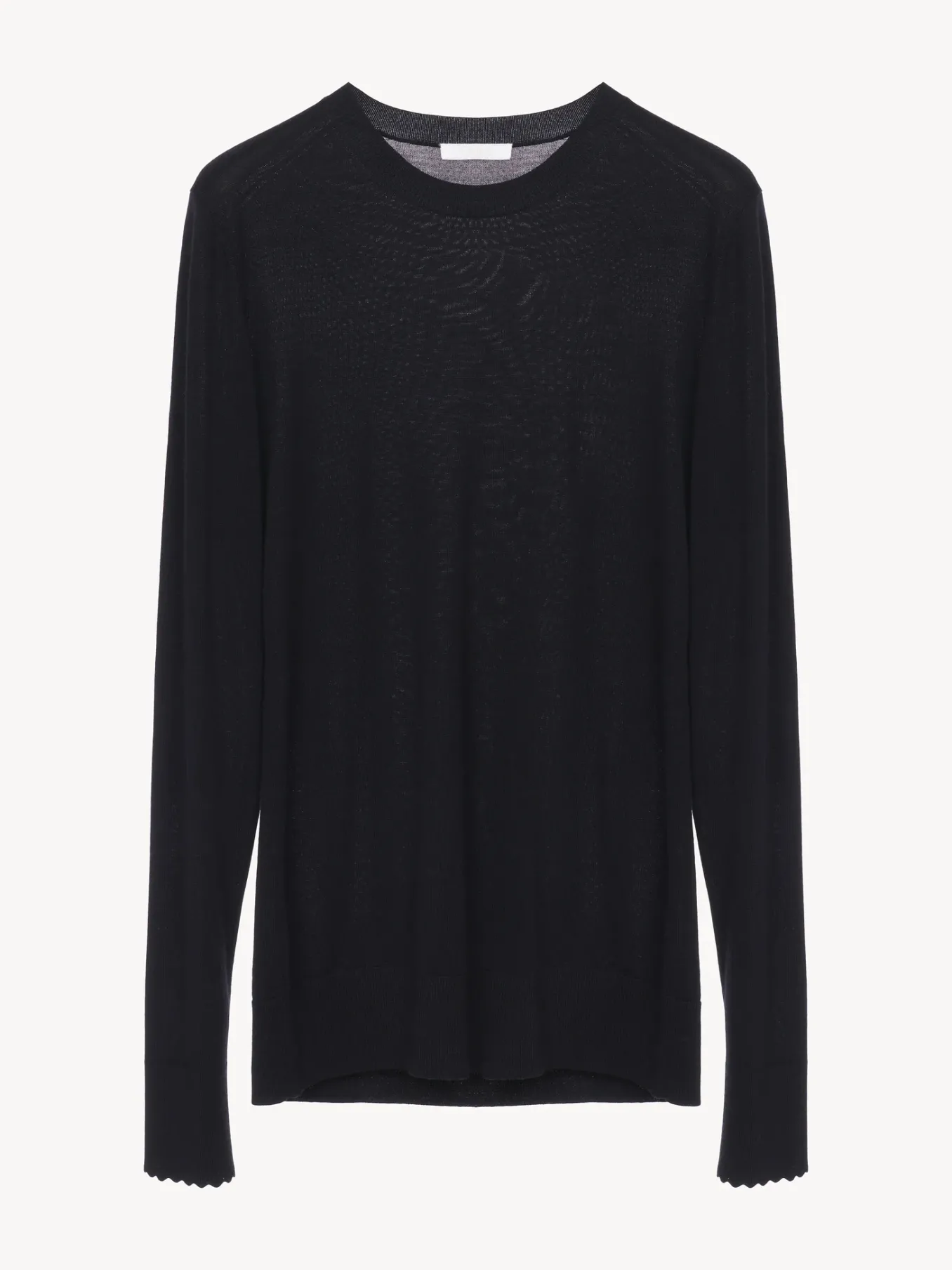 Maille-Chloé Pull Col Rond Royal Navy