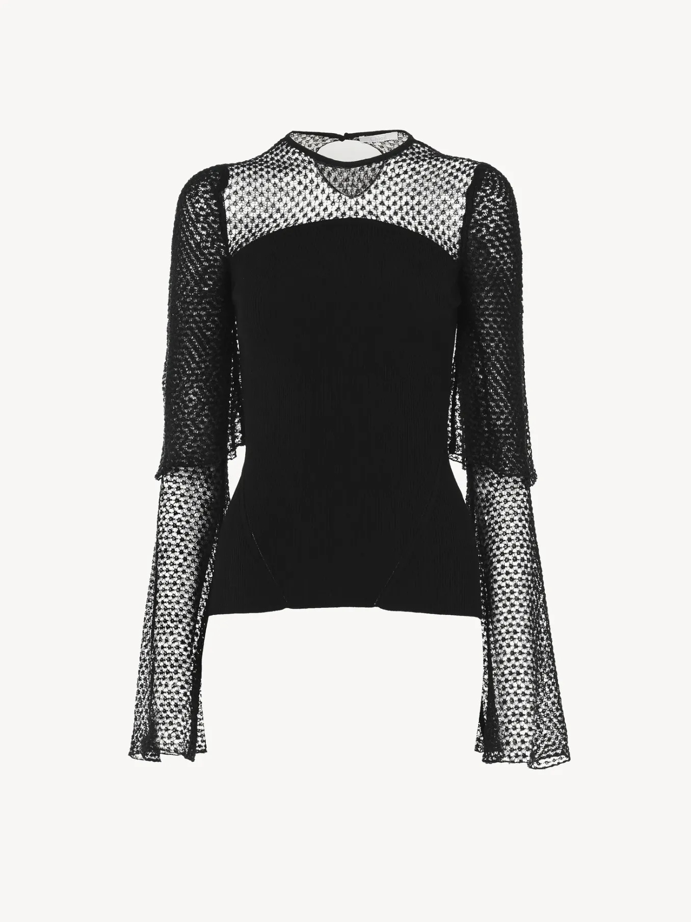 Tops Et Blouses-Chloé Pull Col Rond Noir
