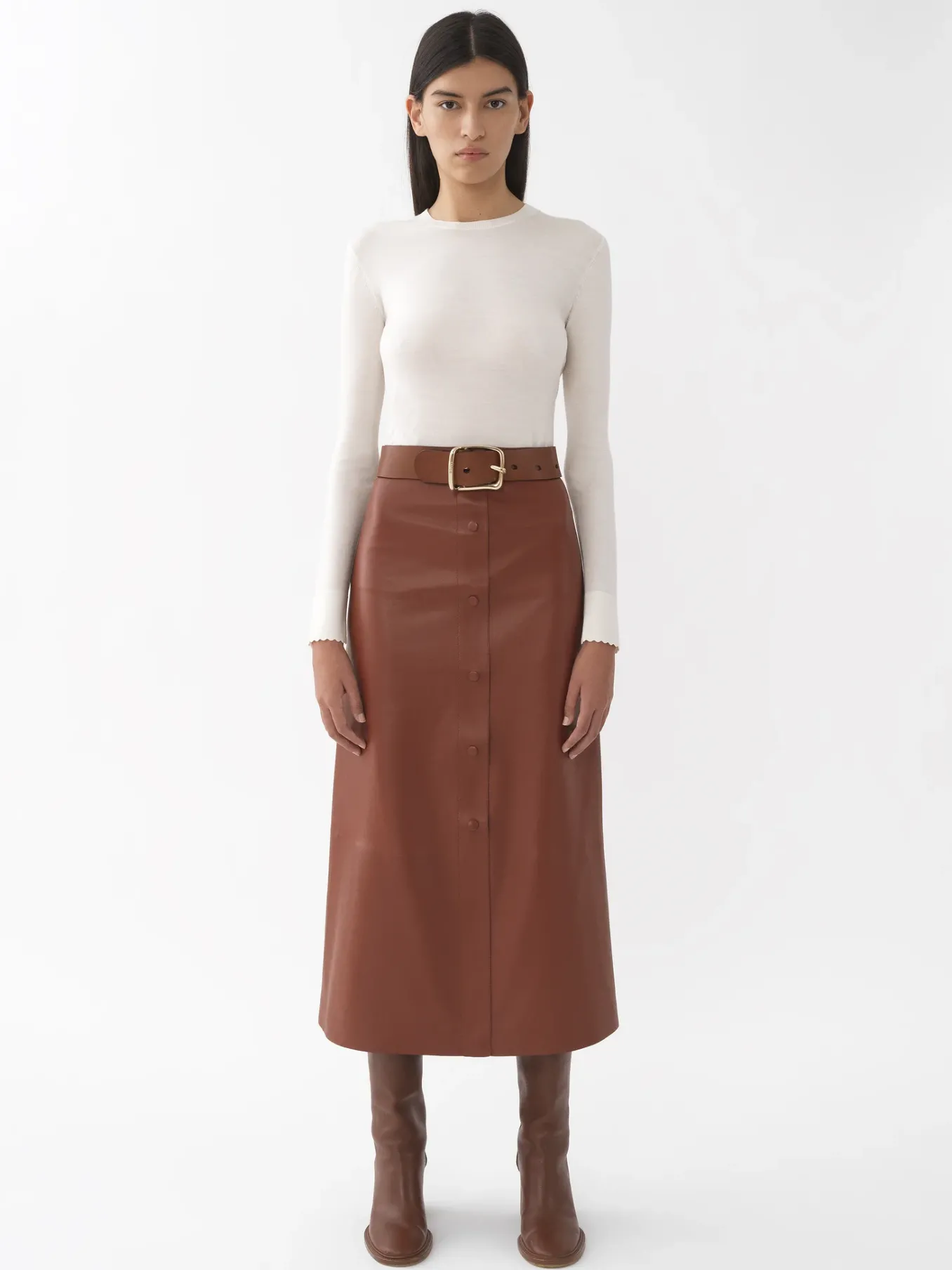 Maille-Chloé Pull Col Rond Iconic Milk