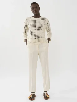 Vêtements-Chloé Pull Col Rond Blanc