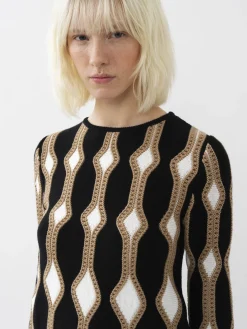 Maille-Chloé Pull Col Rond Ajuste Desertic Brown