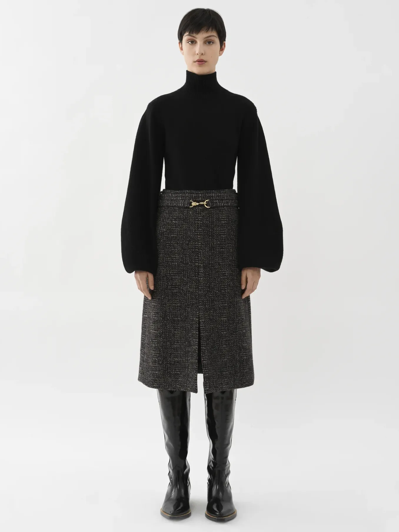 Maille-Chloé Pull Col Roule Noir
