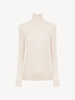 Maille-Chloé Pull Col Roule Pansy Pink