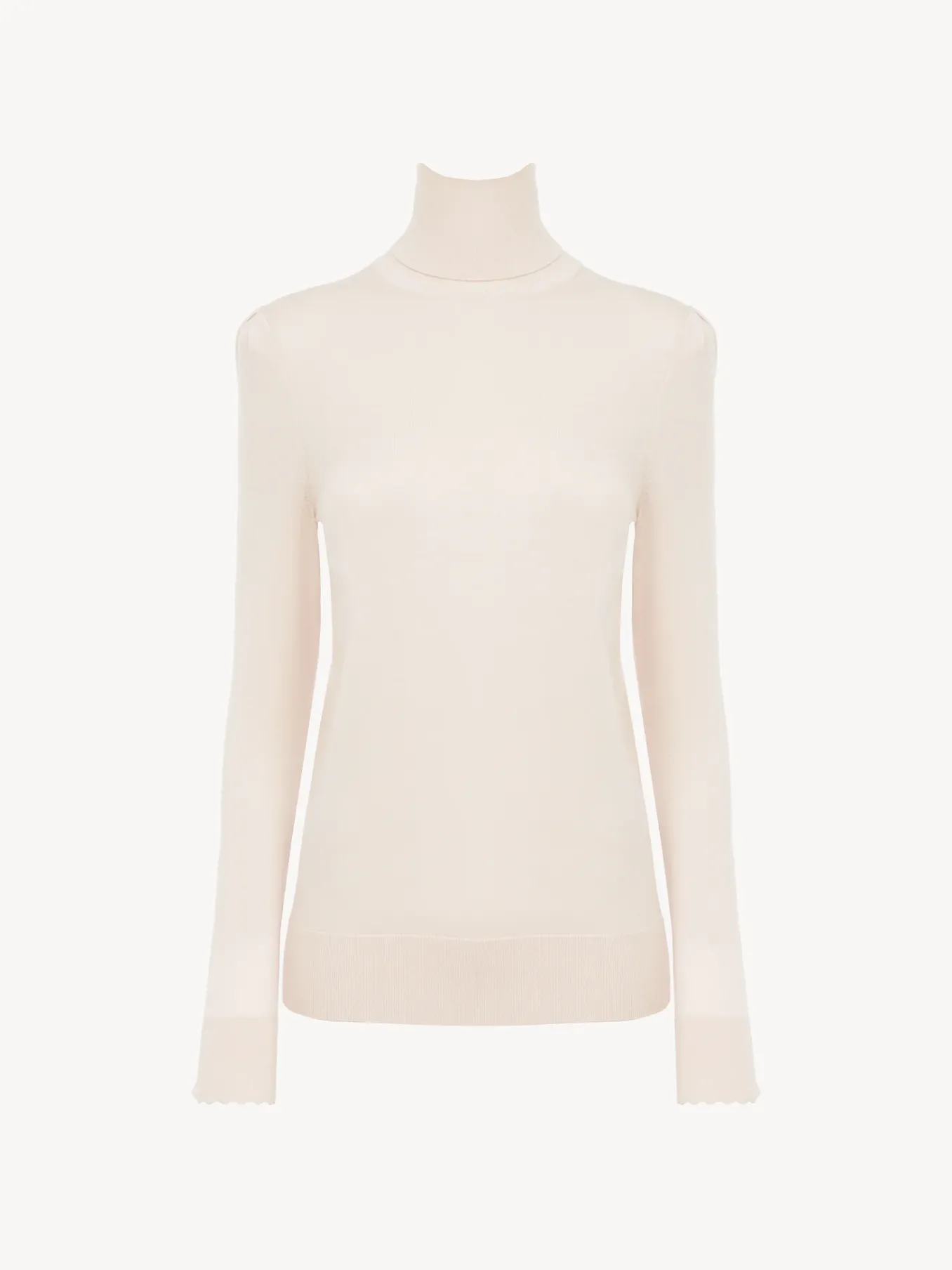 Maille-Chloé Pull Col Roule Pansy Pink