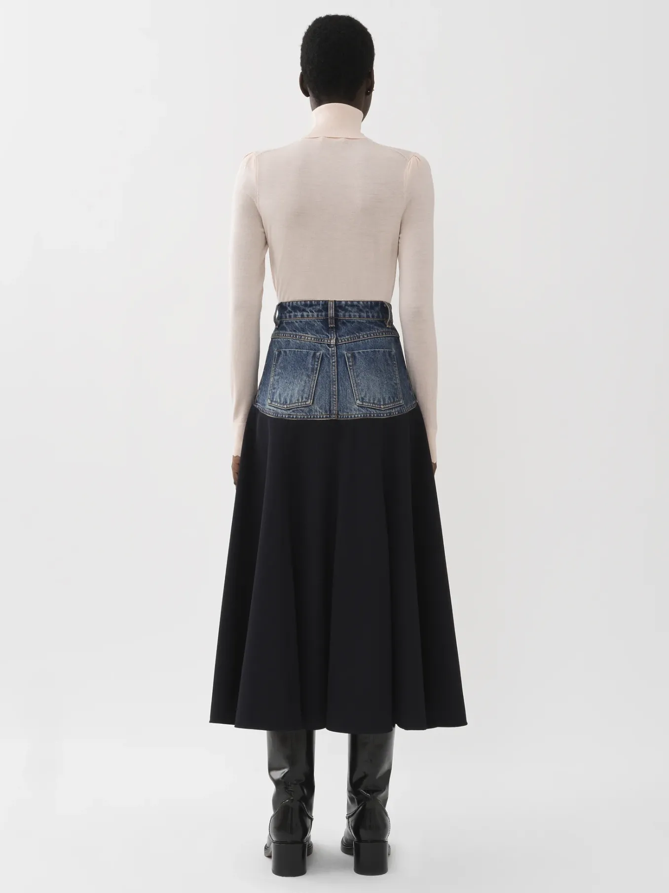Maille-Chloé Pull Col Roule Pansy Pink
