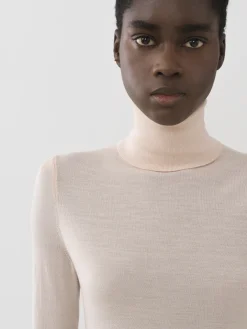 Maille-Chloé Pull Col Roule Pansy Pink