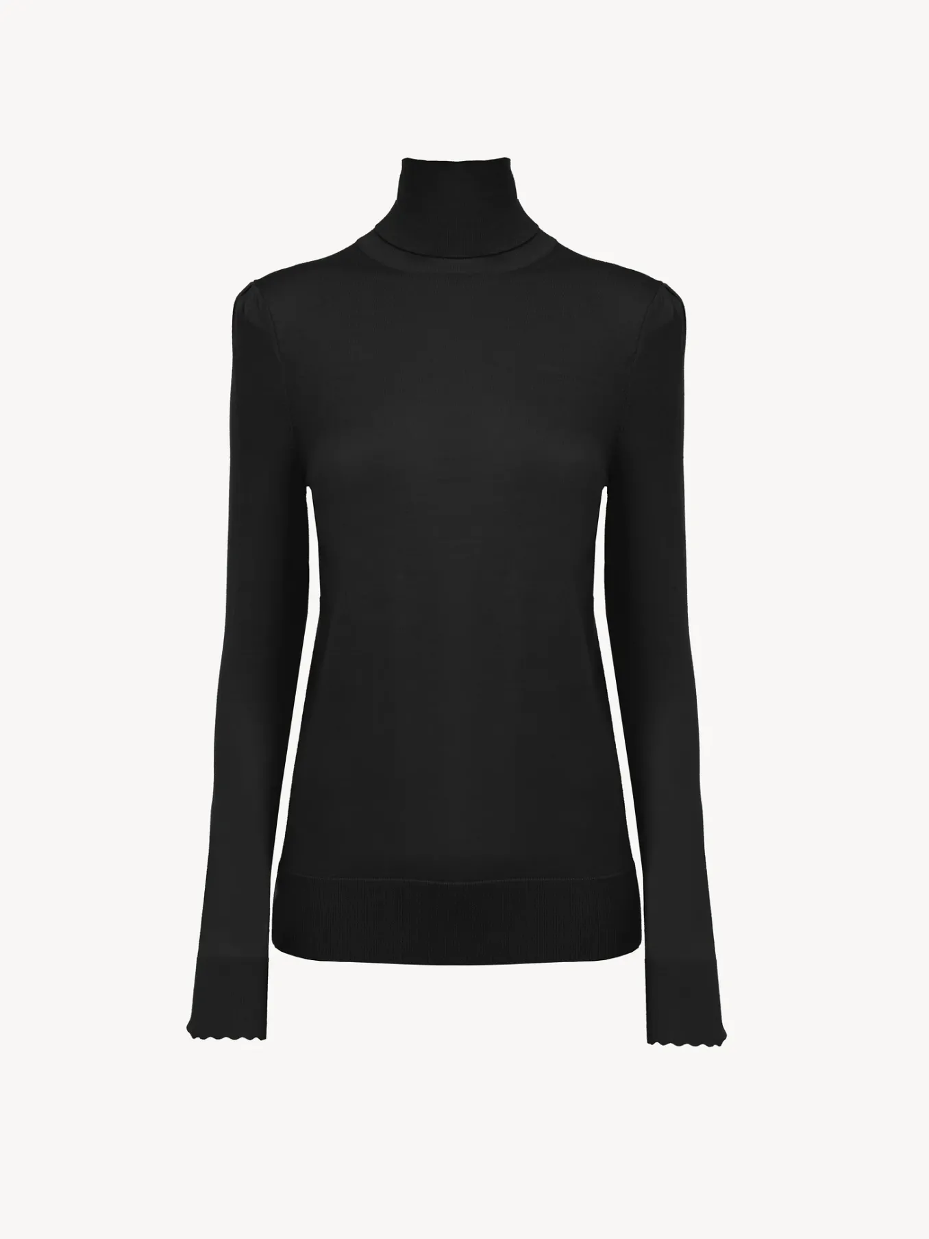 Maille-Chloé Pull Col Roule Noir