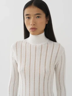 Vêtements-Chloé Pull Col Roule Cloudy White