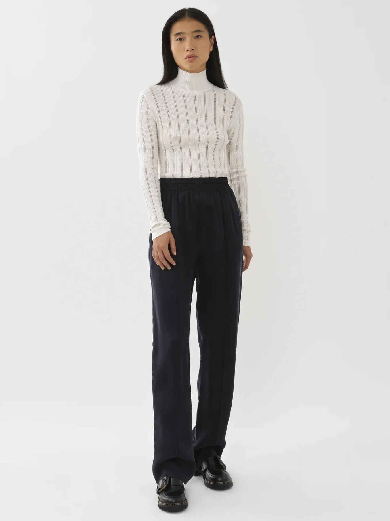 Vêtements-Chloé Pull Col Roule Cloudy White