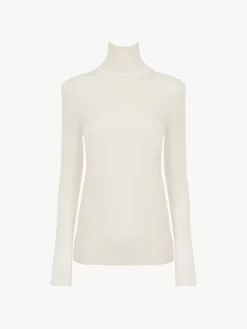 Maille-Chloé Pull Col Roule Iconic Milk