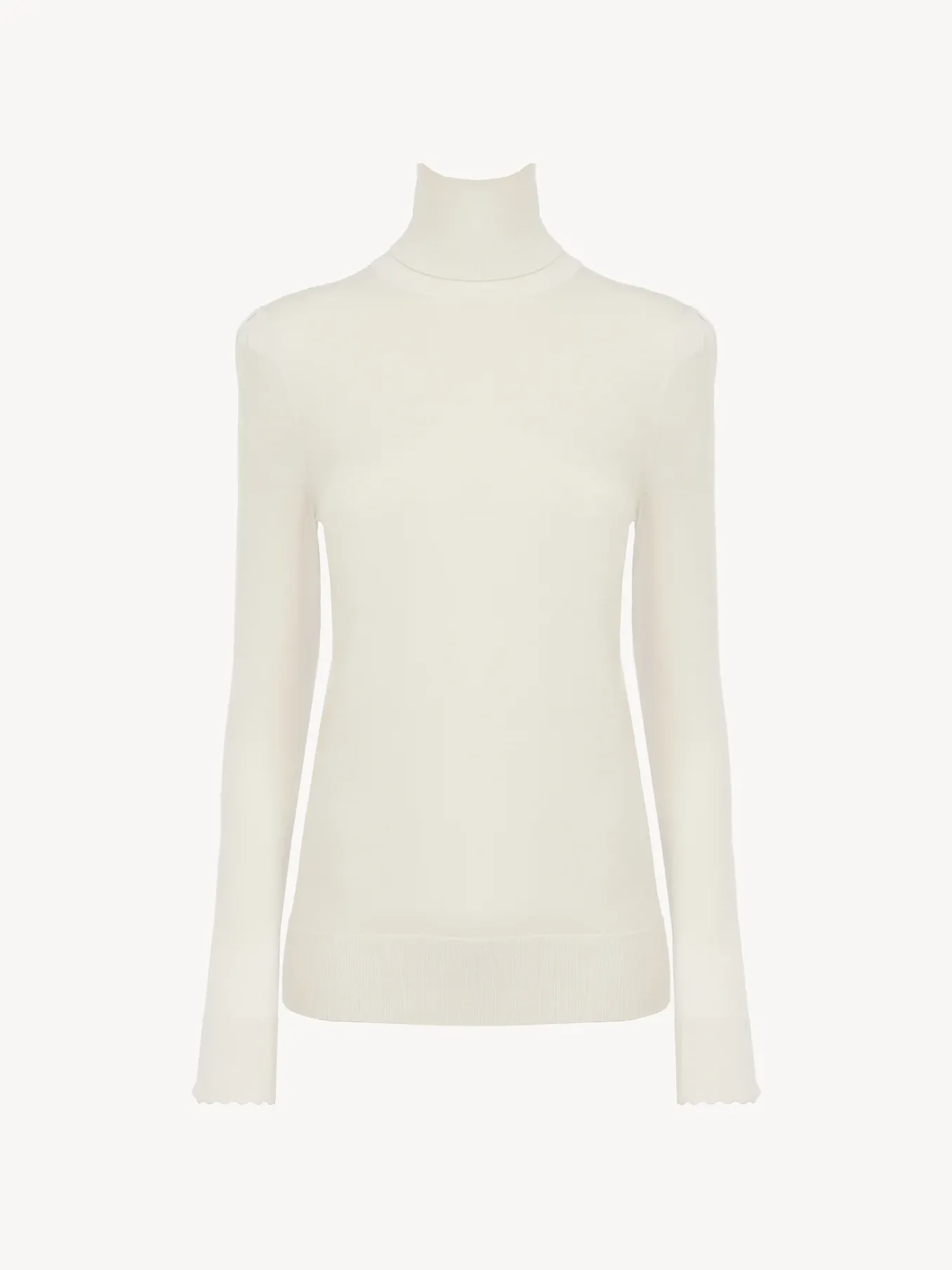 Maille-Chloé Pull Col Roule Iconic Milk