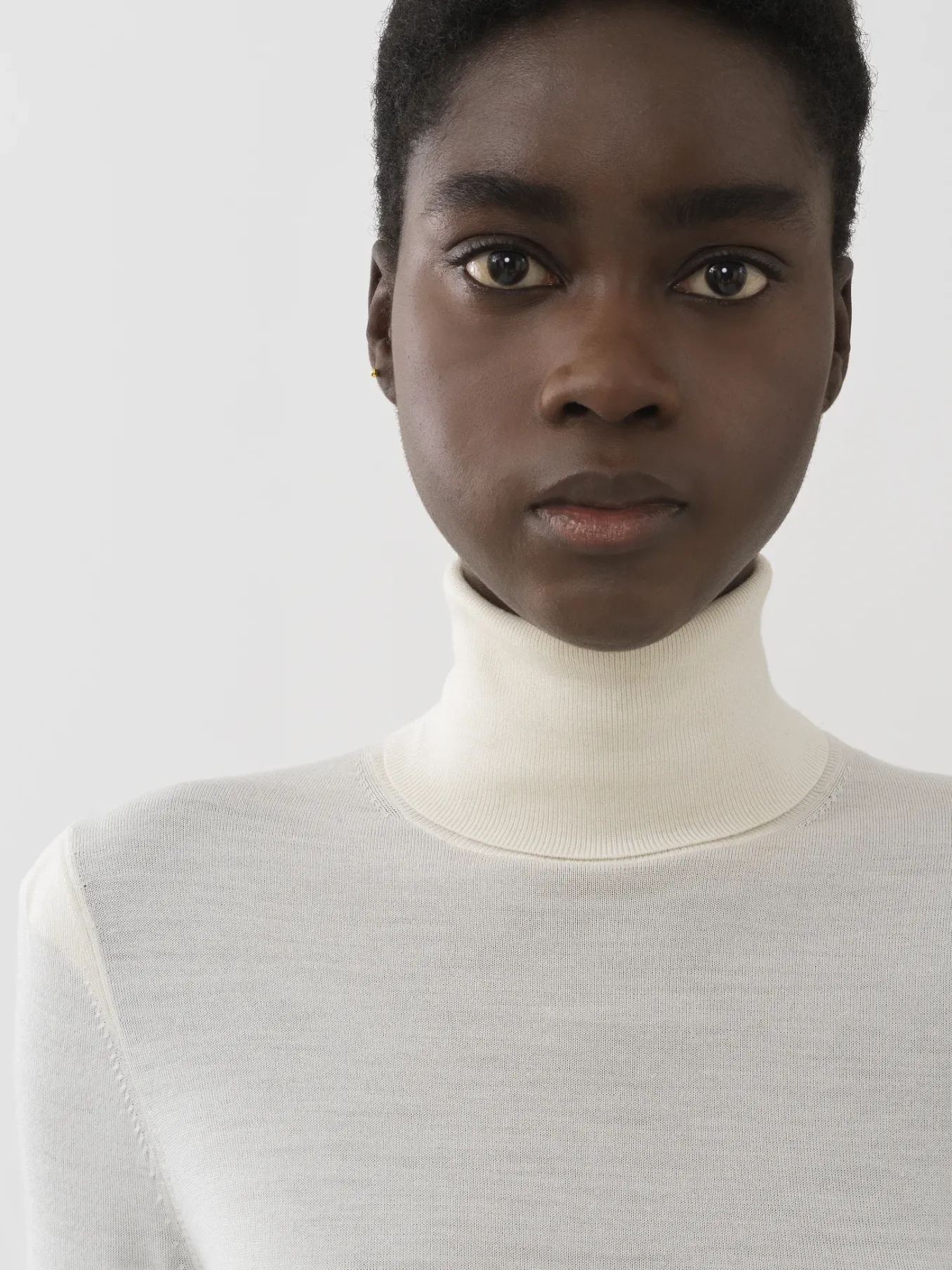 Maille-Chloé Pull Col Roule Iconic Milk