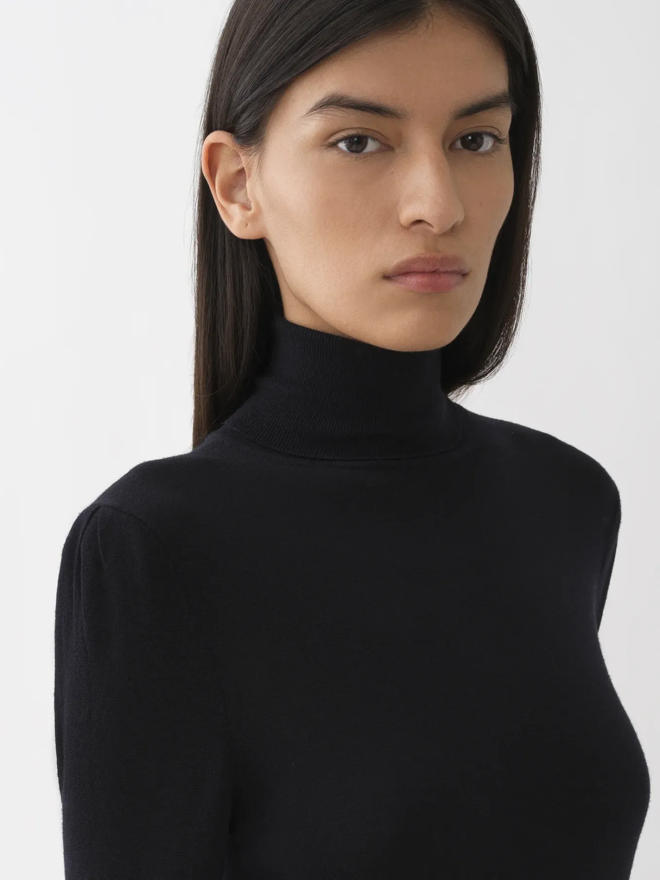 Maille-Chloé Pull Col Roule Royal Navy