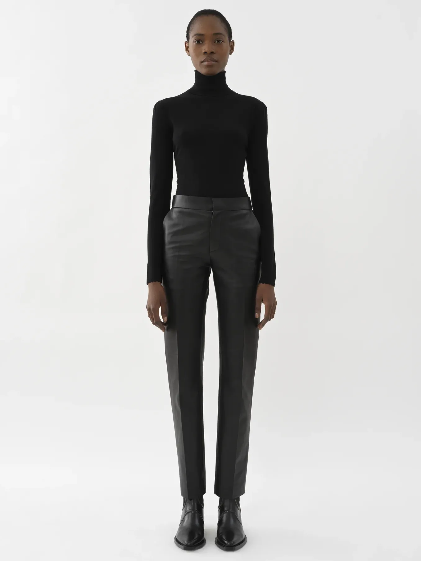 Maille-Chloé Pull Col Roule Noir