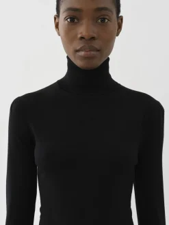 Maille-Chloé Pull Col Roule Noir