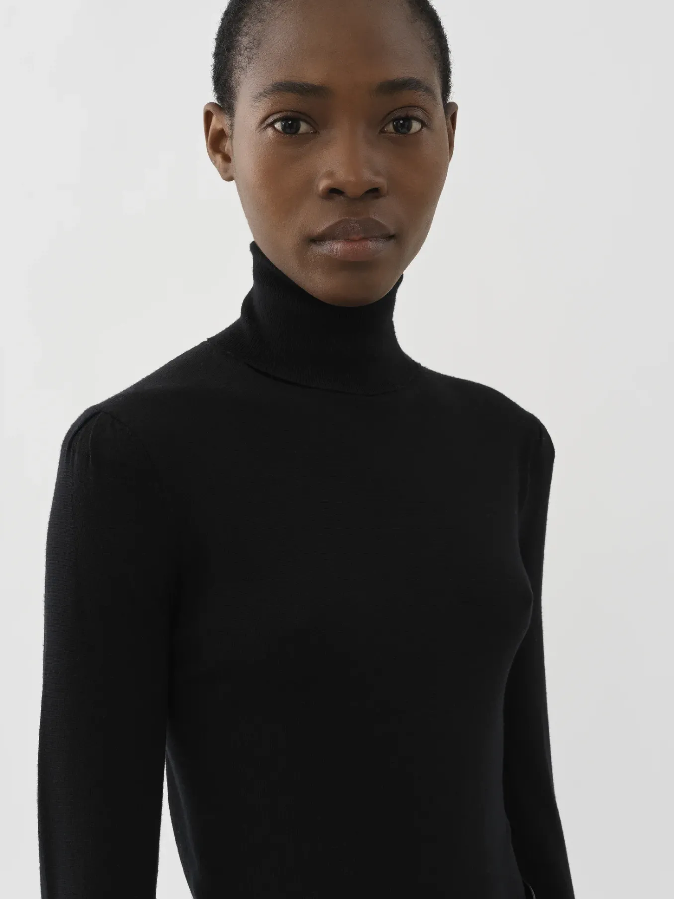 Maille-Chloé Pull Col Roule Noir