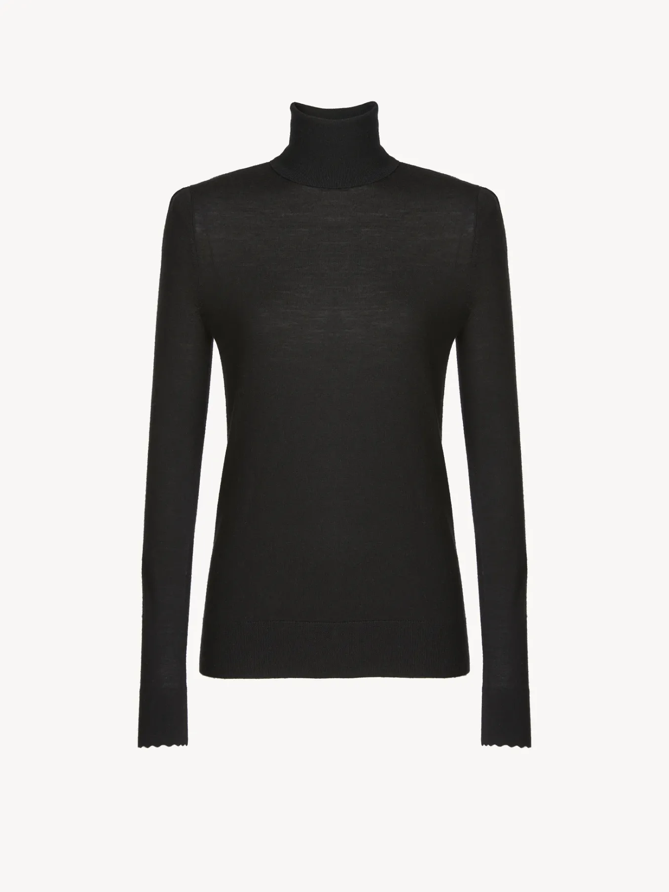 Maille-Chloé Pull Col Roule Noir