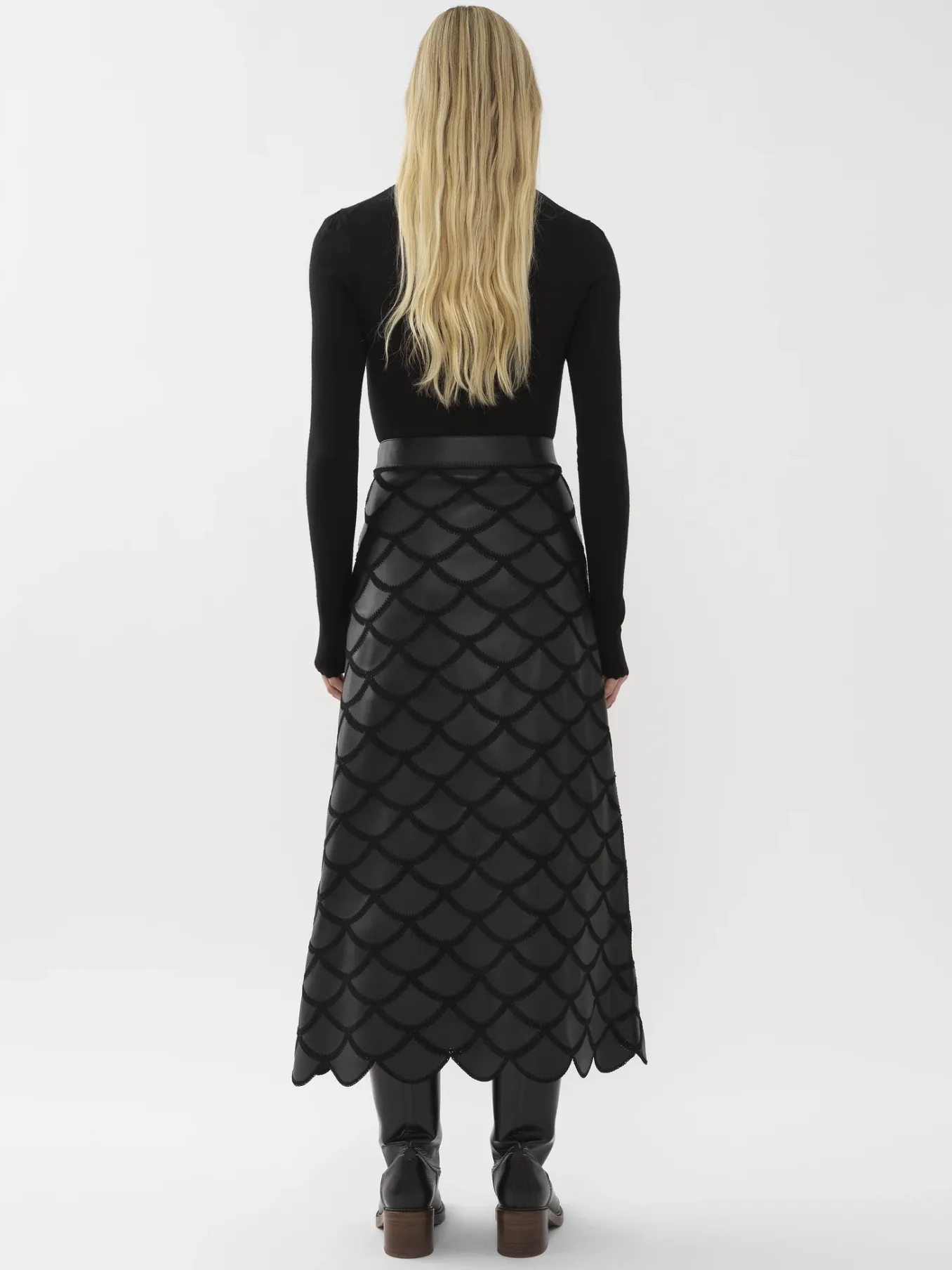 Maille-Chloé Pull Col Roule Noir