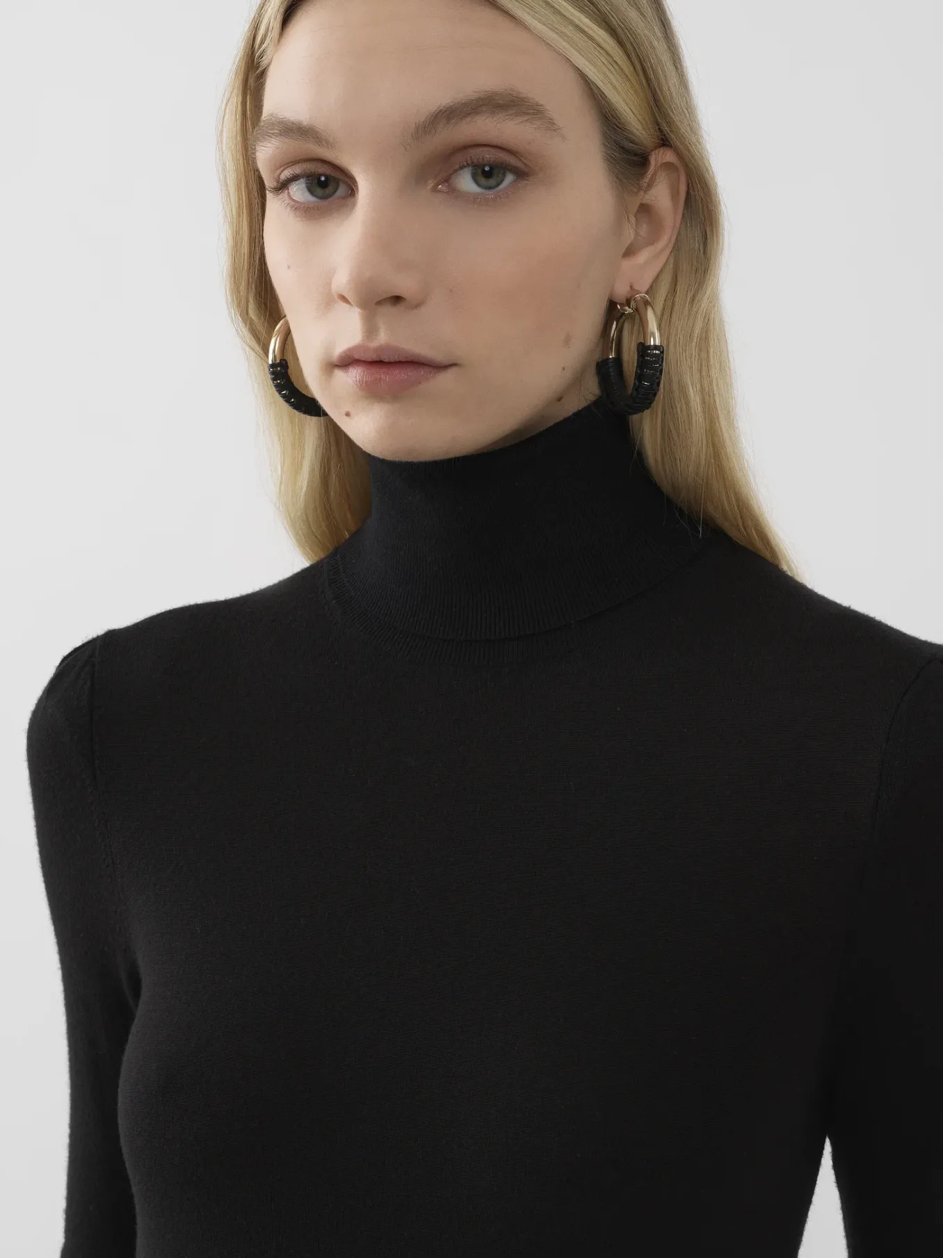 Maille-Chloé Pull Col Roule Noir