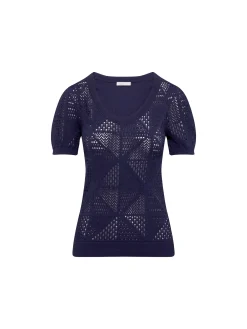 Vêtements-Chloé Pull Manches Courtes Evening Blue