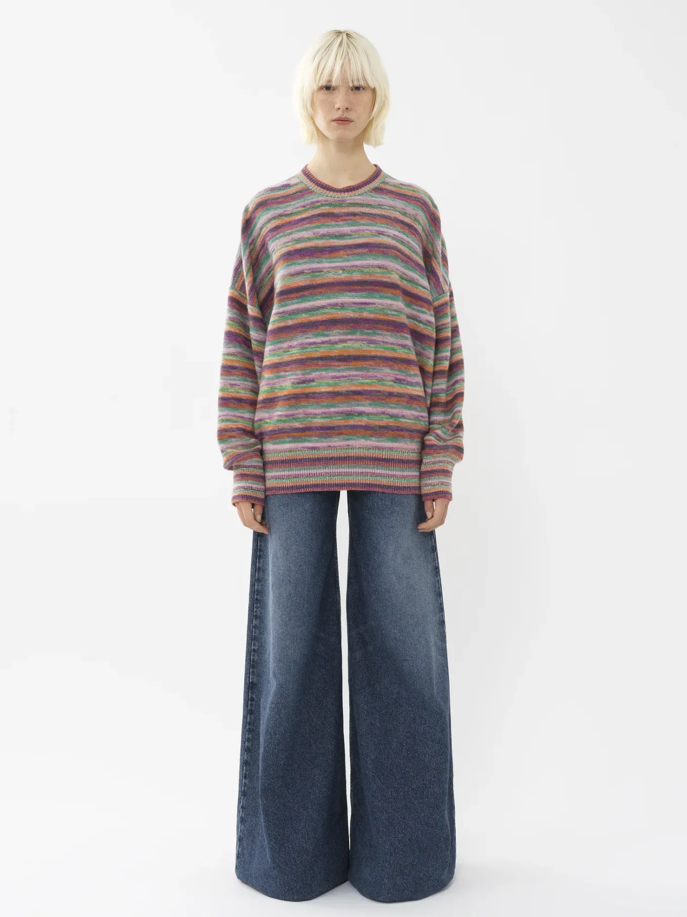 Maille-Chloé Pull Oversize Multicolor Black 1