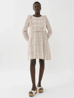 Vêtements-Chloé Robe Babydoll Volantee Multicolor White 2