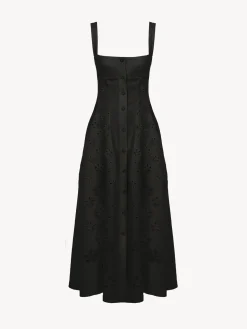 Robes-Chloé Robe Bain De Soleil Midi Noir