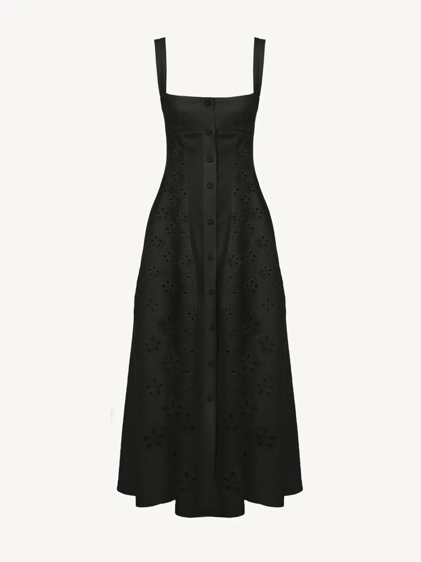 Robes-Chloé Robe Bain De Soleil Midi Noir