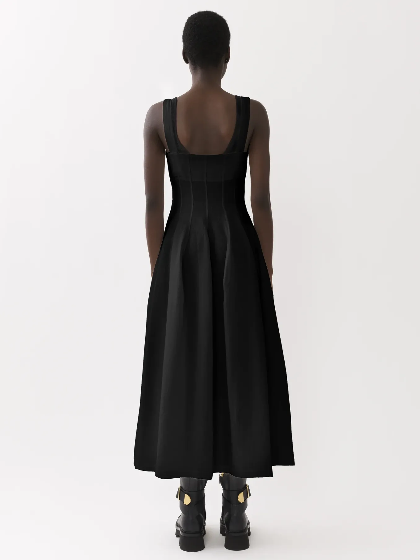 Robes-Chloé Robe Bain De Soleil Midi Noir