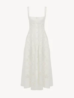 Robes-Chloé Robe Bain De Soleil Midi Iconic Milk