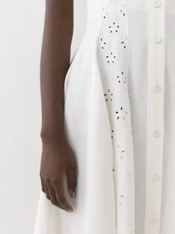 Robes-Chloé Robe Bain De Soleil Midi Iconic Milk