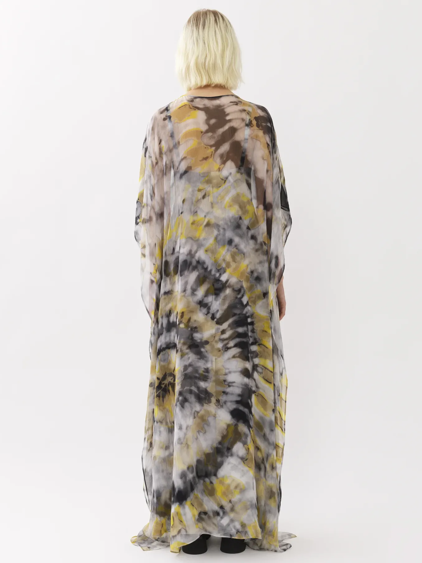 Robes-Chloé Robe Caftan Maxi Multicolor Grey