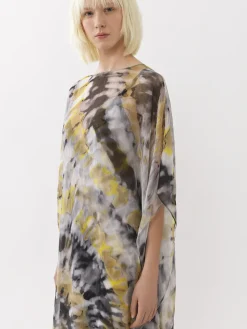 Robes-Chloé Robe Caftan Maxi Multicolor Grey
