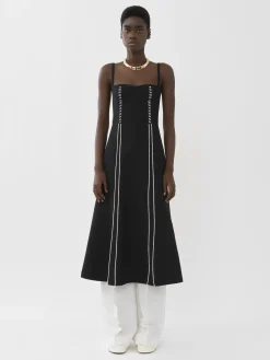 Robes-Chloé Robe Chasuble Corset Noir