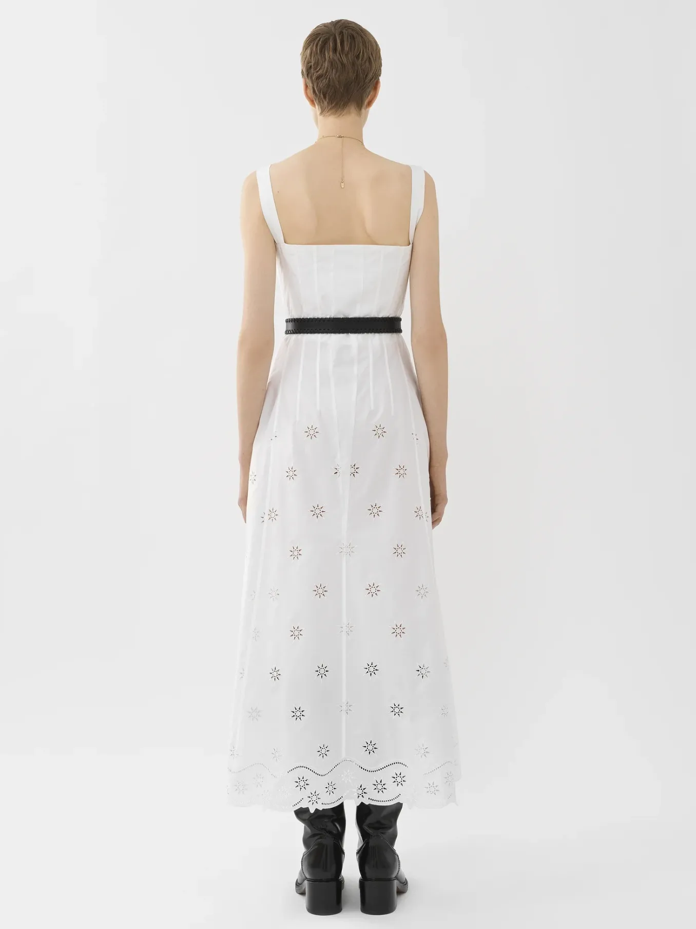 Robes-Chloé Robe Chasuble Corset Blanc
