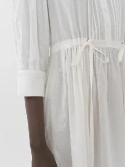 Vêtements-Chloé Robe Chemise Col-Trompe L'Oeil Whisper White