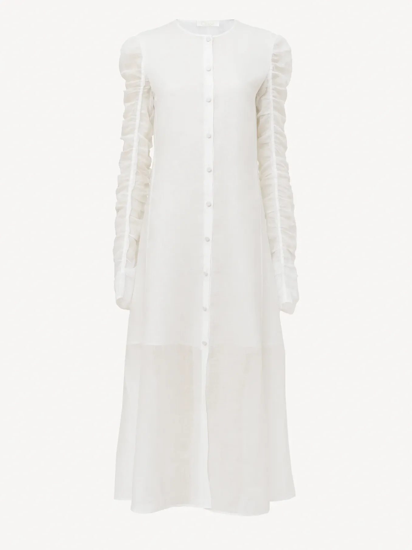 Robes-Chloé Robe Chemise Longue Blanc