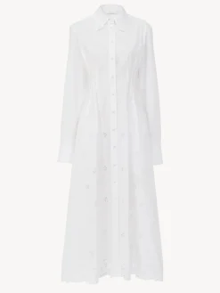 Robes-Chloé Robe Chemise Longue Corset Blanc