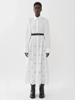 Robes-Chloé Robe Chemise Longue Corset Blanc