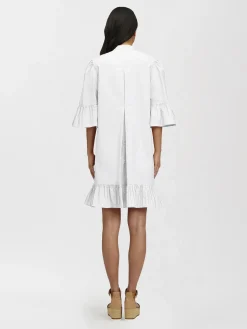 Vêtements-Chloé Robe Chemise Volantee Blanc