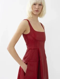 Robes-Chloé Robe D'Ete Midi Red Crush