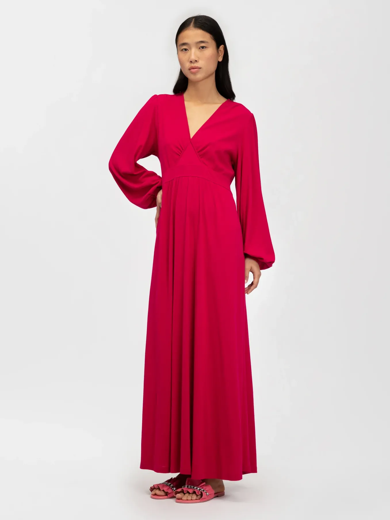 Vêtements-Chloé Robe Longue Caftan Burnt Pink