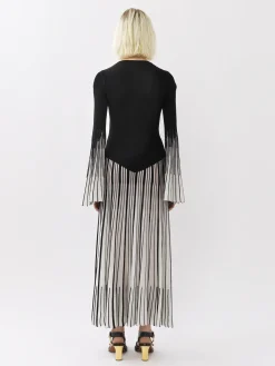 Robes-Chloé Robe Longue Evasee Noir