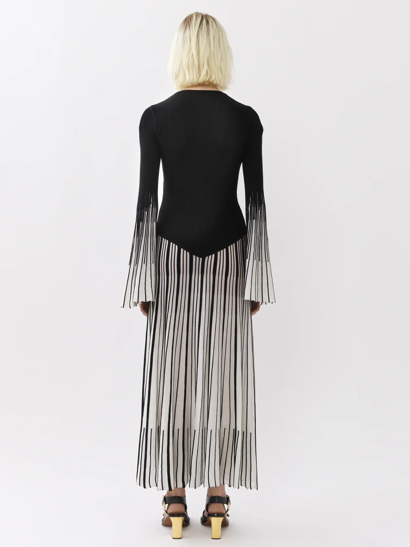 Robes-Chloé Robe Longue Evasee Noir