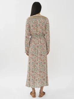 Vêtements-Chloé Robe Longue Portefeuille A Smocks Multicolor 1