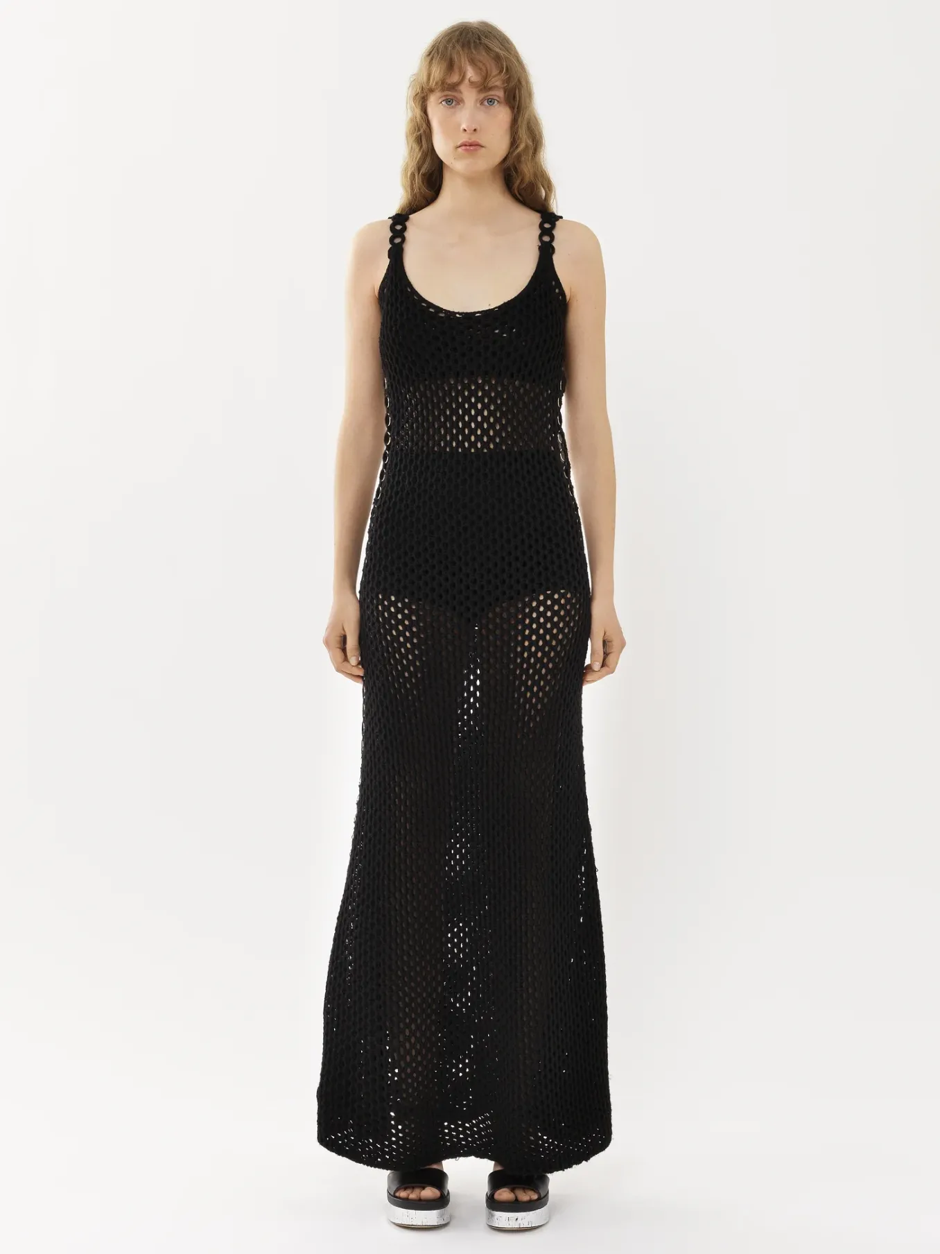 Robes-Chloé Robe Longue Sans Manches Noir