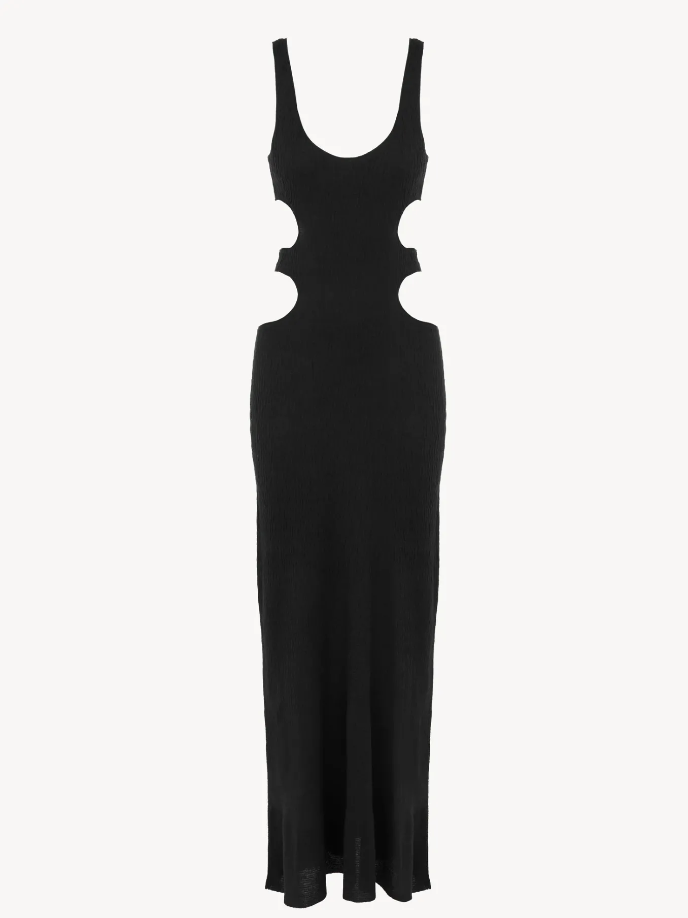 Robes-Chloé Robe Longue Sans Manches Noir