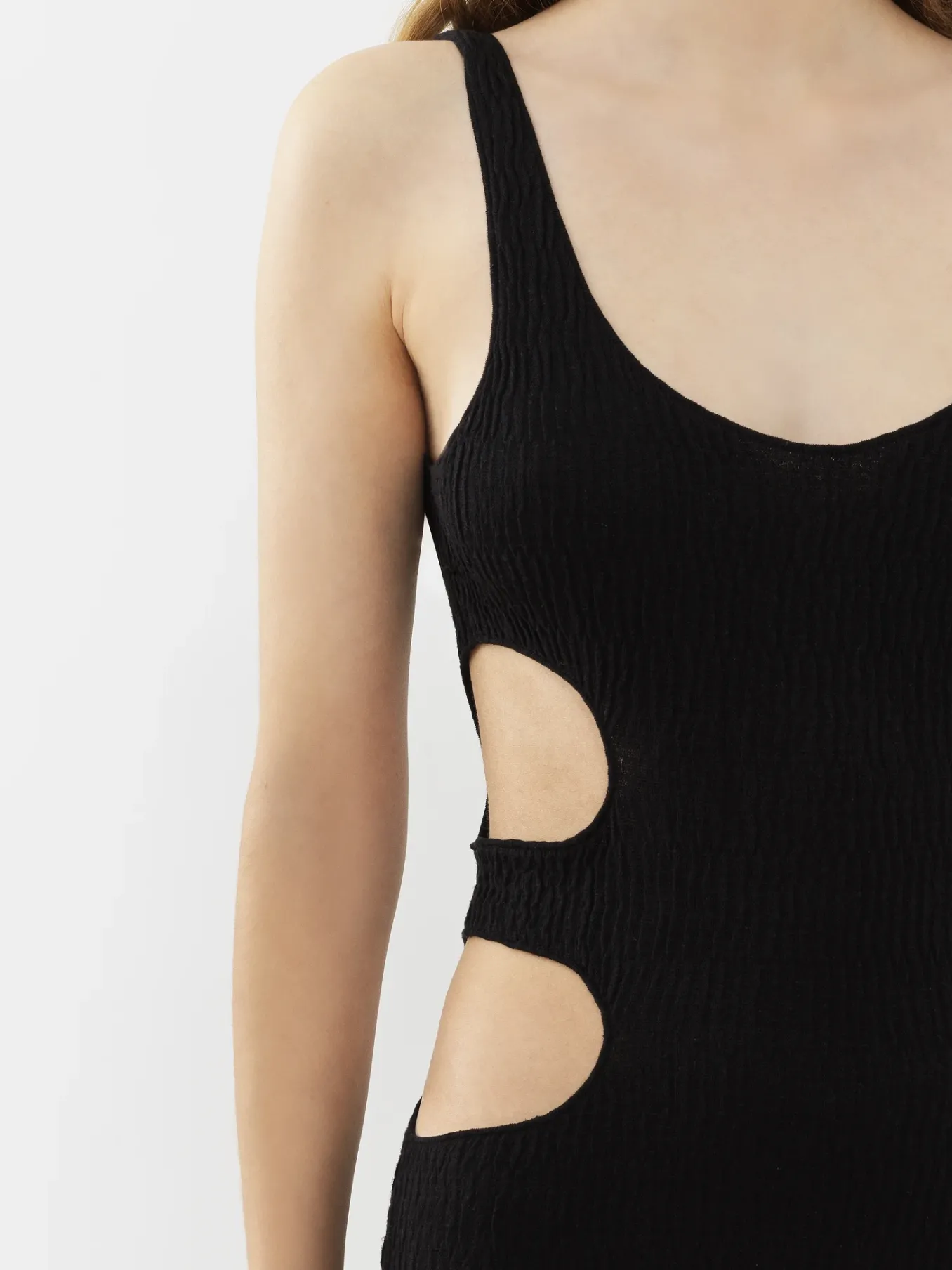 Robes-Chloé Robe Longue Sans Manches Noir