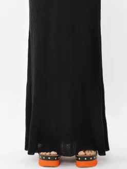 Robes-Chloé Robe Longue Sans Manches Noir