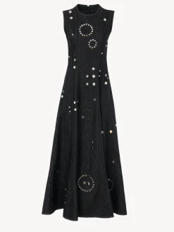 Robes-Chloé Robe Longue Sans Manches Noir